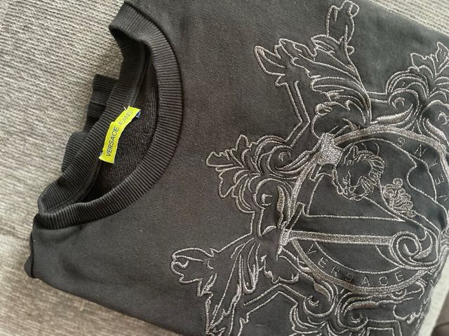 Felpa Versace Jeans Nera con Stampa
