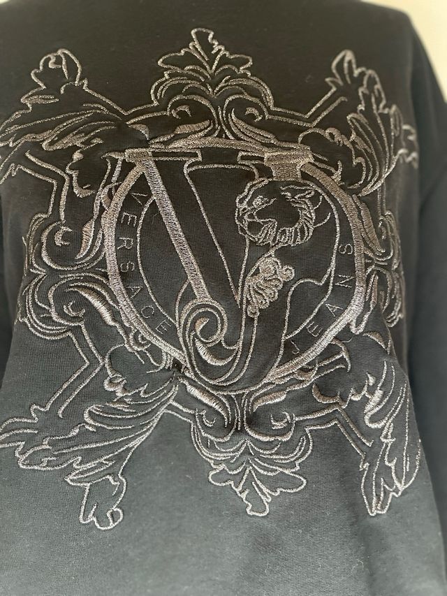 Felpa Versace Jeans Nera con Stampa