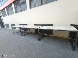 Mesa madera y metal 95€