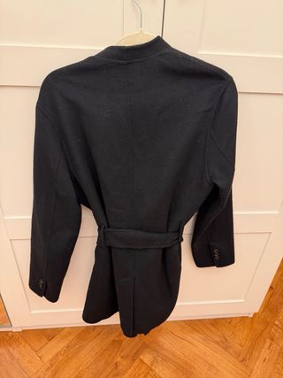 Abrigo Mango Lana Negro Talla XS