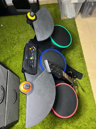 Batería y Guitarra Xbox 360 Guitar Hero
