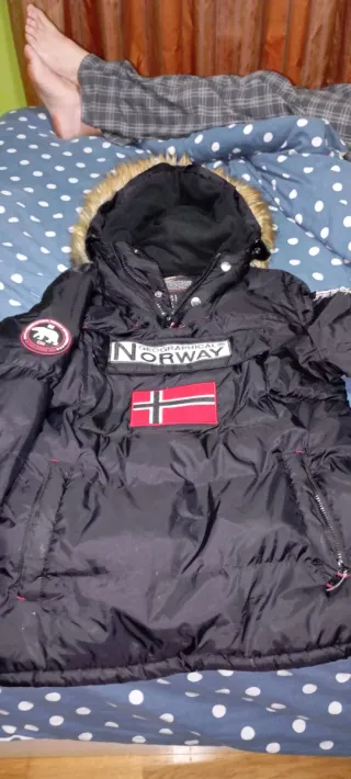 Abrigo Geographical Norway Negro Talla S