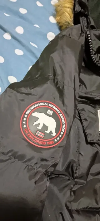 Abrigo Geographical Norway Negro Talla S