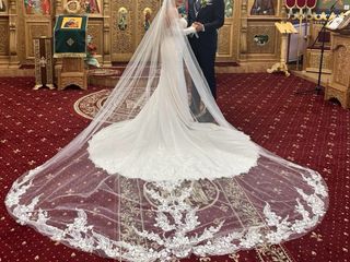 Velo de Novia Largo Encaje con pedreria