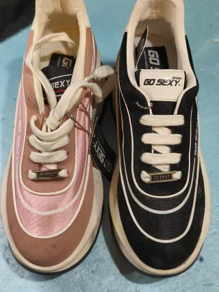 Zapatos GO SEXY Negro y Rosa