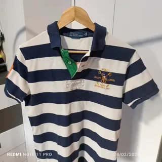 Polo Ralph Lauren Rayas Azul Blanco