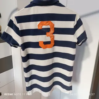 Polo Ralph Lauren Rayas Azul Blanco