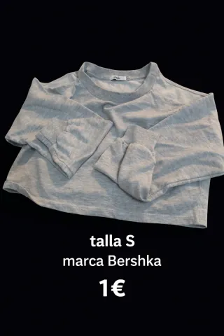 Jersey Bershka gris talla S