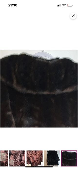 Abrigo Tissavel vintage piel sintética marrón