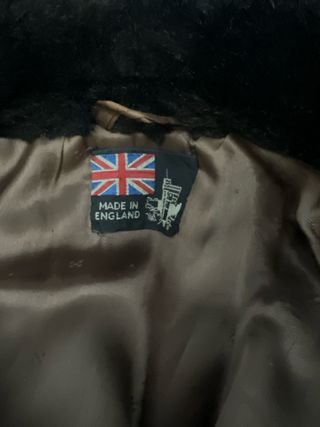 Abrigo Tissavel vintage piel sintética marrón