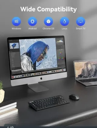 Teclado TeckNet Nero ultrasottile