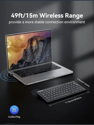 Teclado TeckNet Nero ultrasottile