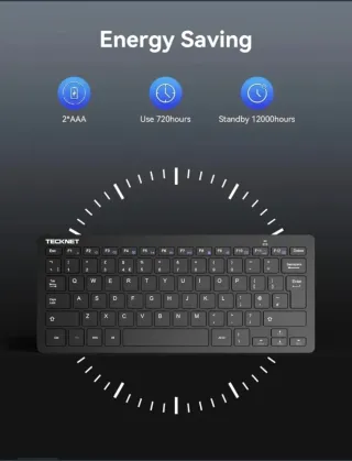 Teclado TeckNet Nero ultrasottile