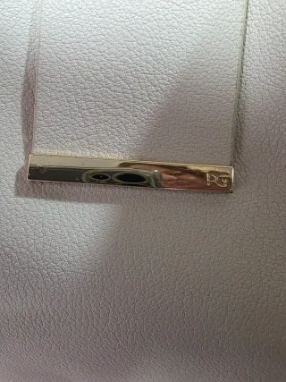 Bolso Purificación García Beige y Dorado