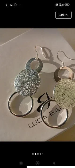 Orecchini Pendenti Boho Argento Nuovi