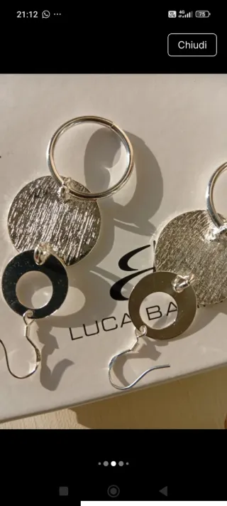 Orecchini Pendenti Boho Argento Nuovi