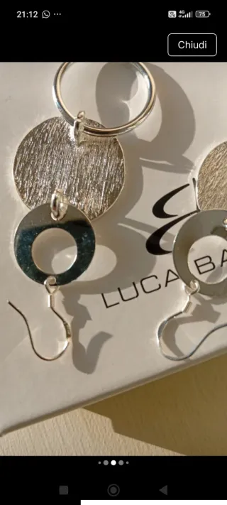 Orecchini Pendenti Boho Argento Nuovi