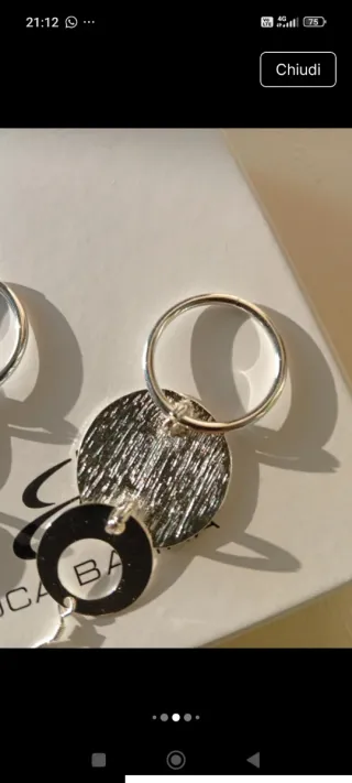 Orecchini Pendenti Boho Argento Nuovi