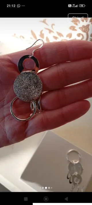 Orecchini Pendenti Boho Argento Nuovi