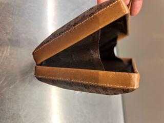 Borsa Gucci Vintage Pochette Monogram Marrone Oro