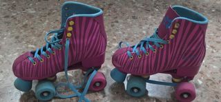 Patines tijuana rosas y azules talla 35-36