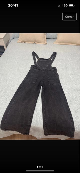 Peto vaquero Noon negro talla XS