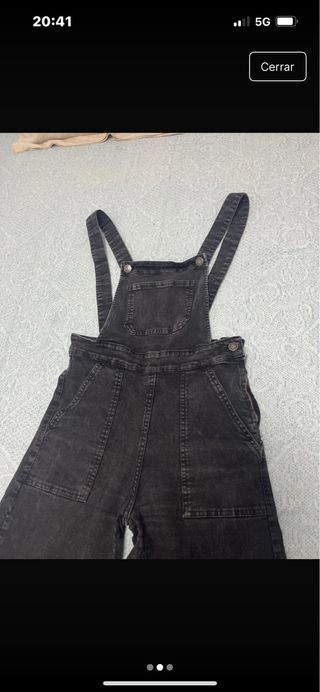 Peto vaquero Noon negro talla XS