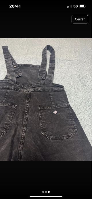 Peto vaquero Noon negro talla XS