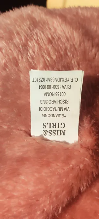 Abrigo niña rosa con pelo