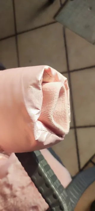 Abrigo niña rosa con pelo