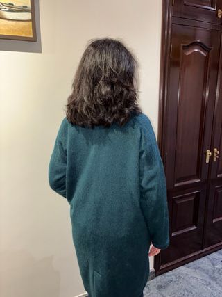 Abrigo lana Mi&Co verde azulado