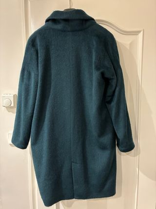 Abrigo lana Mi&Co verde azulado
