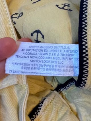 Pantalón Massimo Dutti Mujer Talla 38 Amarillo