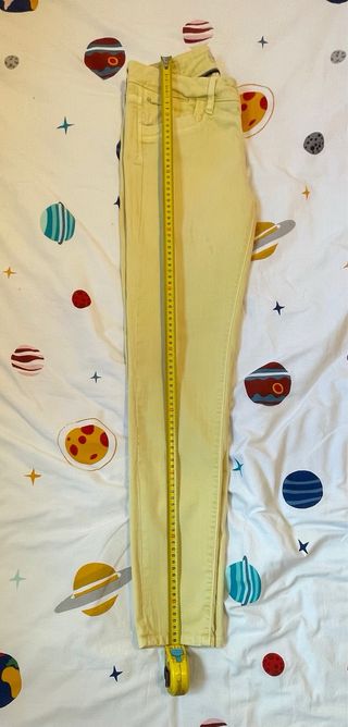 Pantalón Massimo Dutti Mujer Talla 38 Amarillo