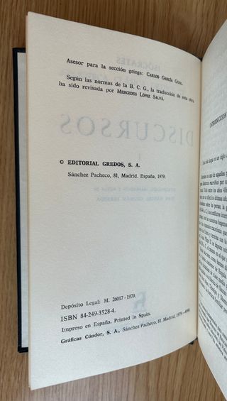 Discursos I y II. Isócrates. Gredos