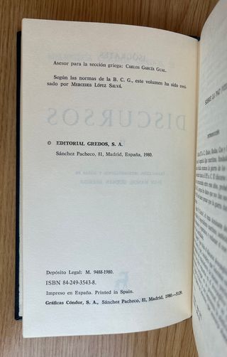 Discursos I y II. Isócrates. Gredos