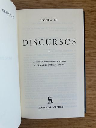 Discursos I y II. Isócrates. Gredos