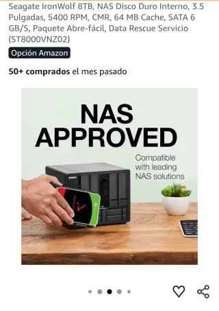 Disco Duro Seagate IronWolf 8TB NAS Interno