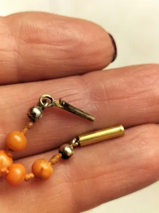 Collana corallo antico oro 12/14k