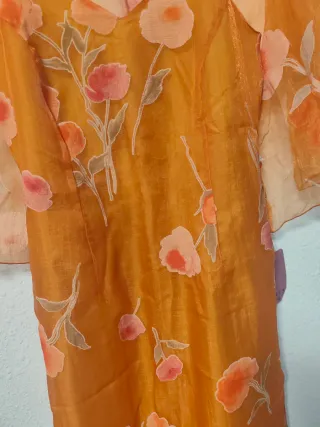 Vestido naranja evento