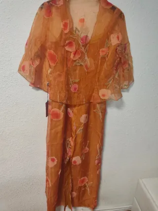 Vestido naranja evento