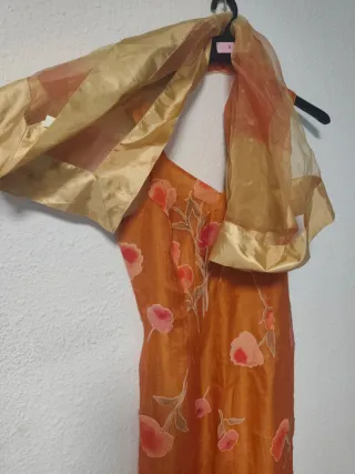 Vestido naranja evento