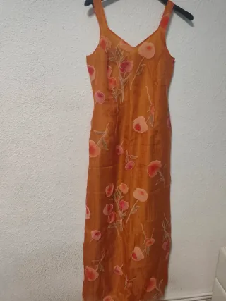 Vestido naranja evento