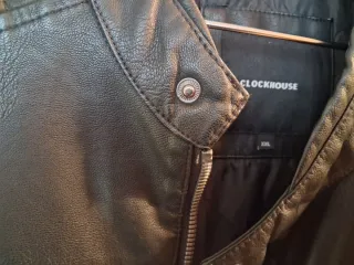 Cazadora cuero hombre negra