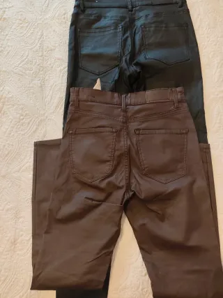 Set pantalones pitillo encerados