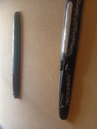 Pareja de máscaras africanas decorativas