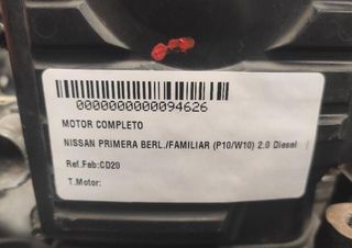 Nissan cd20 motor primera berl./familiar 2.0 94626