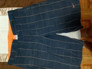 Pantalón corto Nike cuadros azul y naranja Talla M