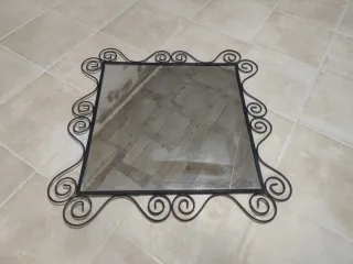 Espejo rústico marco metal