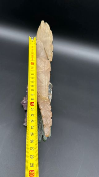 Uccello in Pietre Dure su Ametista Vintage